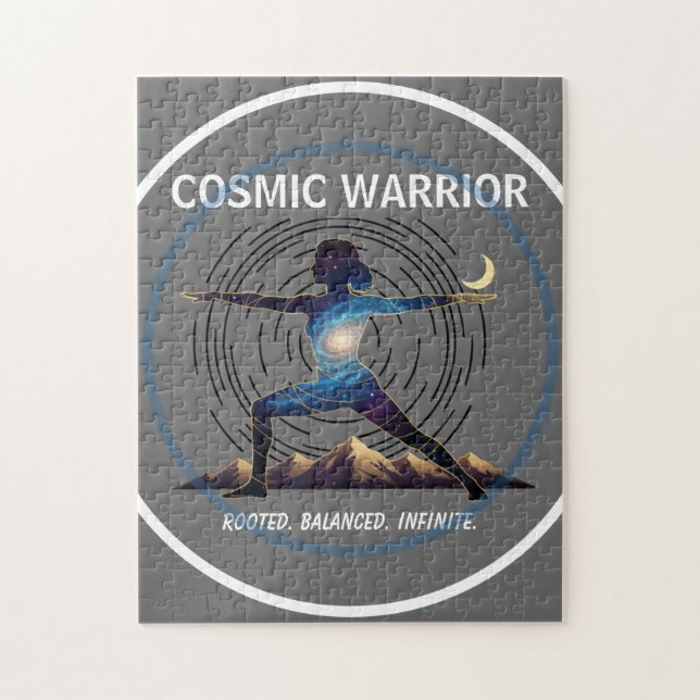 Puzzle Cosmic Yoga Warrior | Galaxie Body Pose (Vertical)
