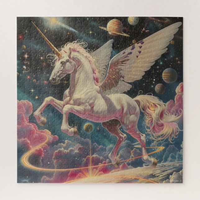 Puzzle cosmique Unicorne Pegasus (Vertical)