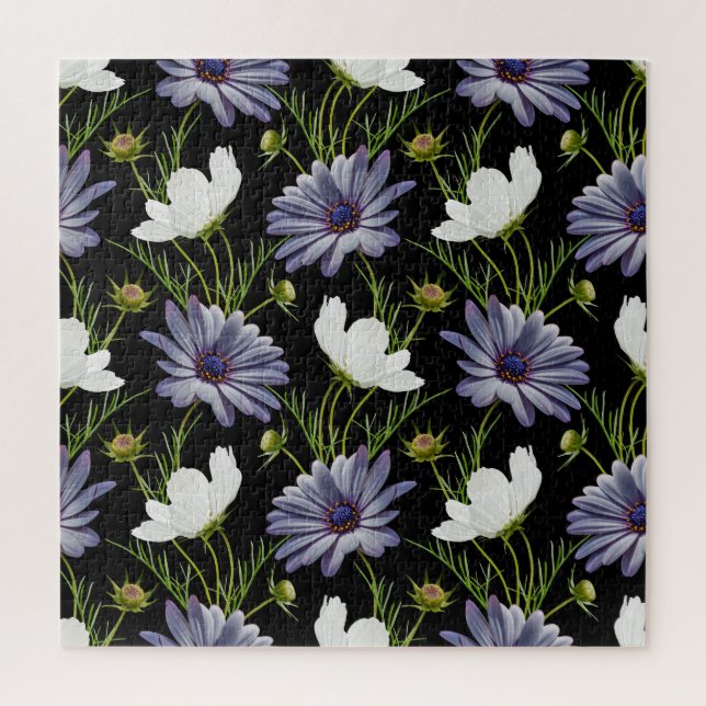 Puzzle Cosmos Daisy Floral Collage sans fil (Vertical)