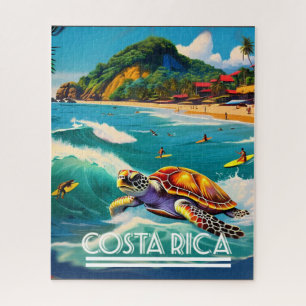 Puzzle Costa Rica   Pura Vida Travel Vintage Retro