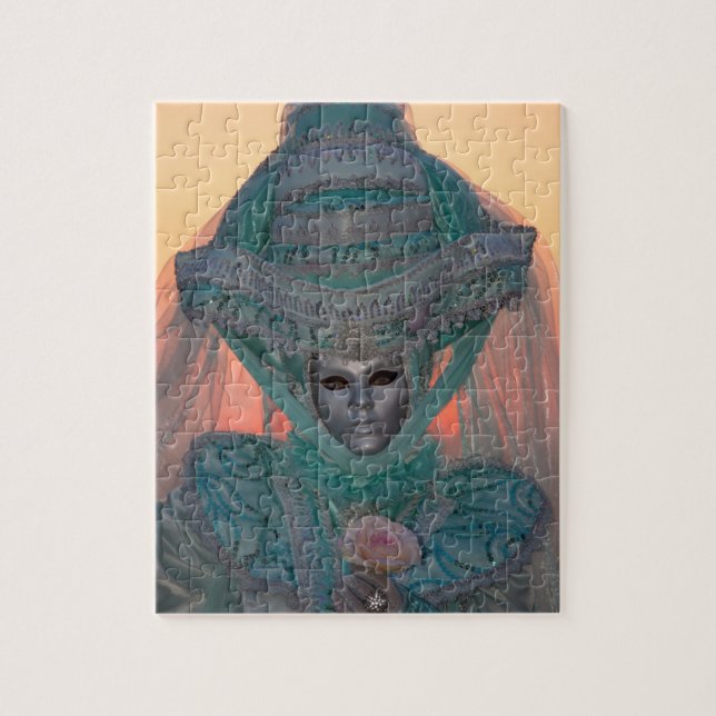 Puzzle Costume de Carnaval Bleu, Venise (Vertical)