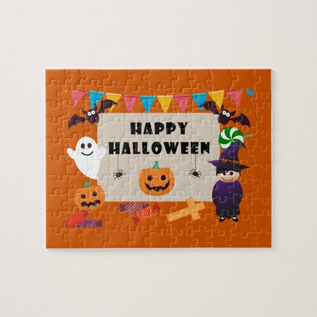 Puzzle Costume enfant coloré Halloween Party (Horizontal)