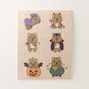 Puzzle Costume vampire Citrouille diable d'Halloween Quok