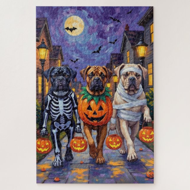Puzzle Costumes de Halloween pour Bullmastiff allant cher (Vertical)