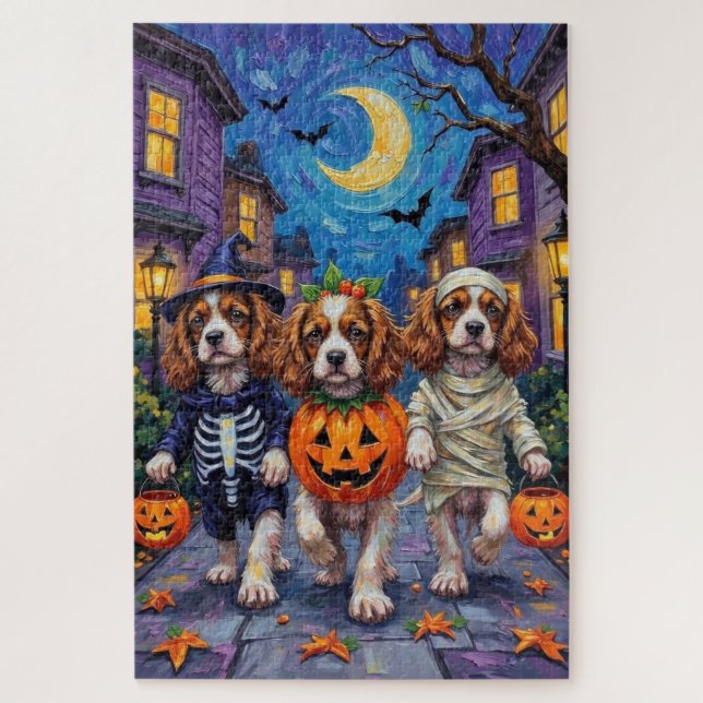 Puzzle Costumes d'Halloween pour Cavalier King Charles Sp (Vertical)