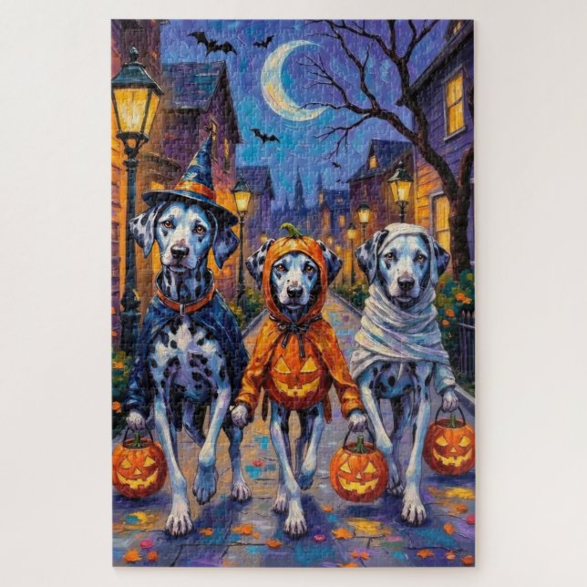Puzzle Costumes d'Halloween pour chiens dalmatiens allant (Vertical)