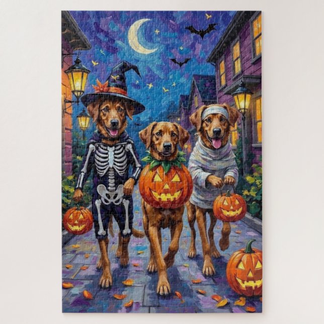 Puzzle Costumes d'Halloween pour chiens de berger d'Anato (Vertical)
