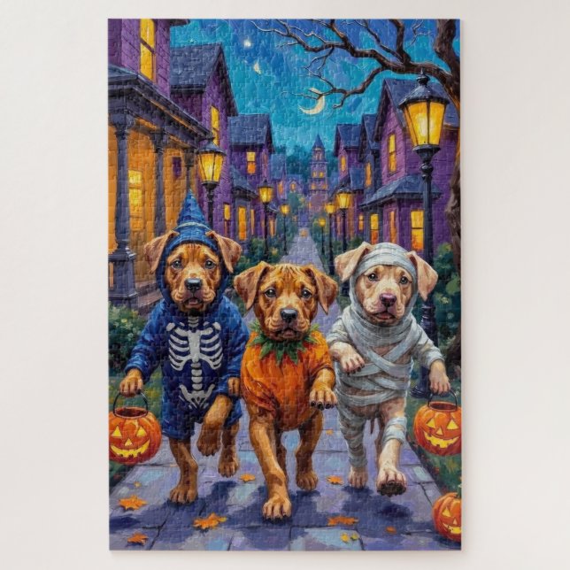 Puzzle Costumes d'Halloween pour chiens Shar Pei allant c (Vertical)