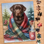 Puzzle Cosy Chocolat Labrador Retriever Chien Noël<br><div class="desc">Vous cherchez une activité ludique et engageante à partager avec votre famille cette saison des Fêtes? Ne cherchez pas plus loin que notre collection de puzzle avec des Labrador Retrievers ludiques! En tant qu'amoureux des chiens, vous adorerez la variété de modèles que nous offrons, y compris les chiots mignons et...</div>