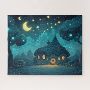 Puzzle Cosy Cottage Luminant Sous Crescent Moon