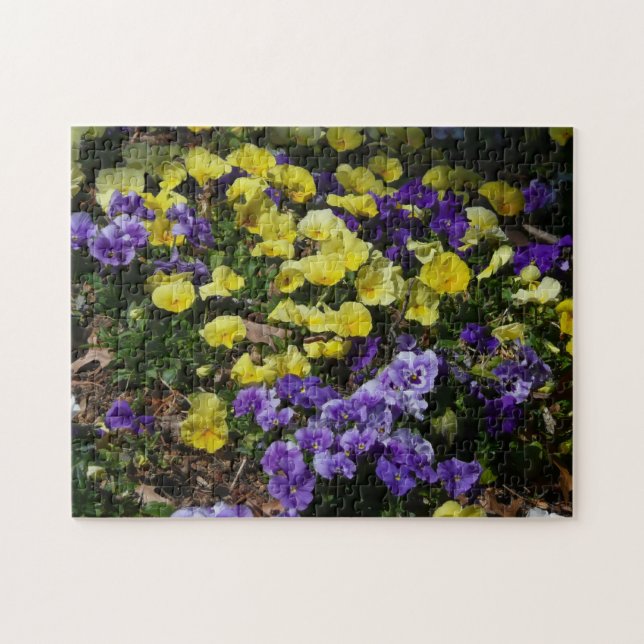 Puzzle Coteau de panneaux violets et jaunes (Horizontal)