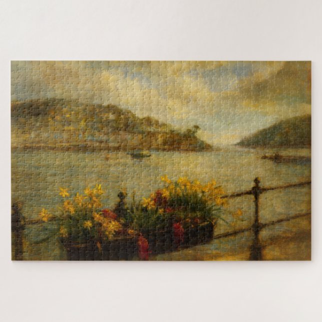 Puzzle côtier de style Turner du port de Dartmouth (Horizontal)