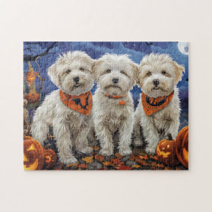 Puzzle Coton De Tulear Halloween Éffrayant