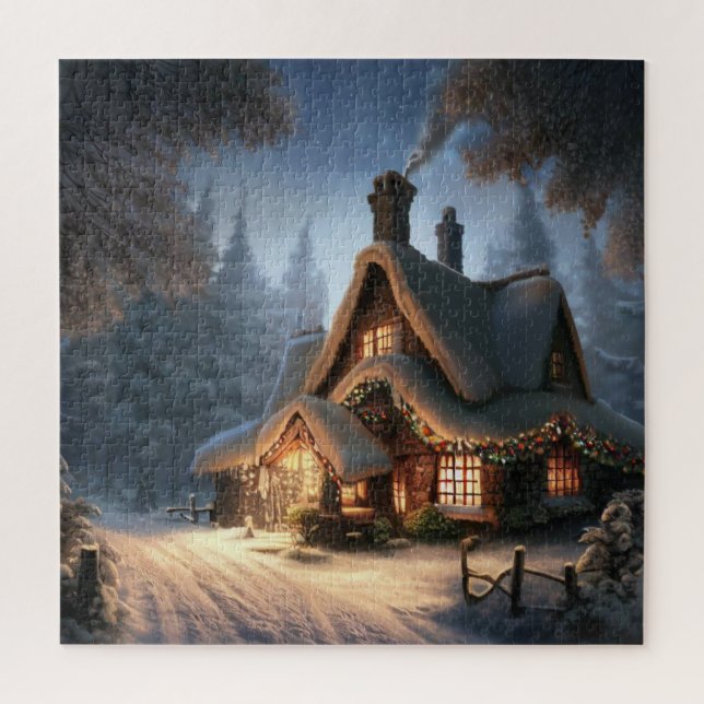Puzzle Cottage de Noël (5) (Vertical)