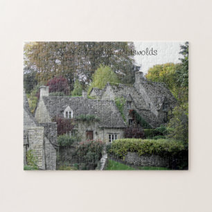 Puzzle Cottages dans l'abattage inférieur, Cotswolds