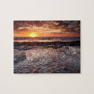 Puzzle Coucher de soleil à la plage, Californie