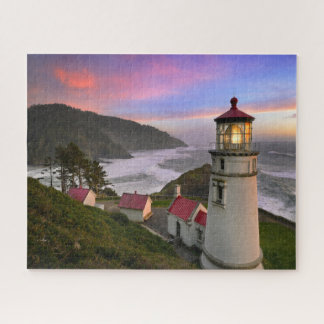 Puzzle Coucher de soleil au phare de Heceta Head sur la c
