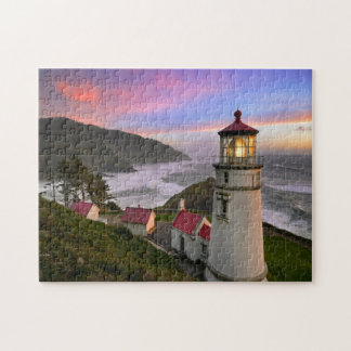 Puzzle Coucher de soleil au phare de Heceta Head sur la c