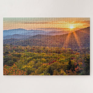 Puzzle Coucher de soleil automnal depuis Beacon Heights