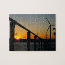 Coucher de soleil avec moulin à vent, relaxant dét
