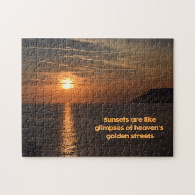 Puzzle Coucher de soleil comme un aperçu du ciel - 11 x 1 (Horizontal)