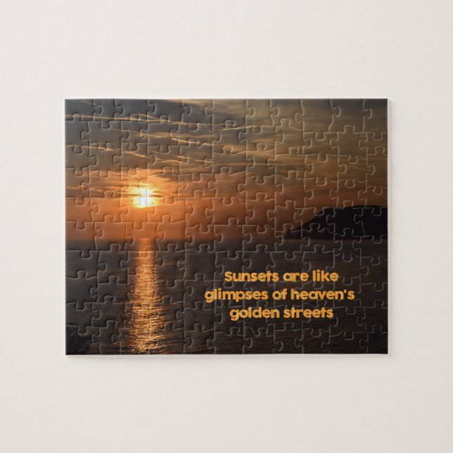 Puzzle Coucher de soleil comme un aperçu du paradis  -  8 (Horizontal)
