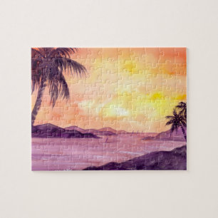Puzzle Coucher de soleil dans les tropiques par Farida Gr