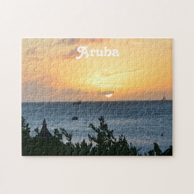 Puzzle Coucher de soleil d'Aruba (Horizontal)