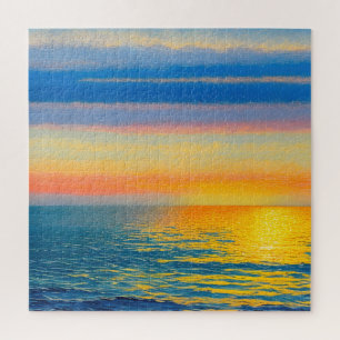 Puzzle Coucher de soleil de la mer d'Orange