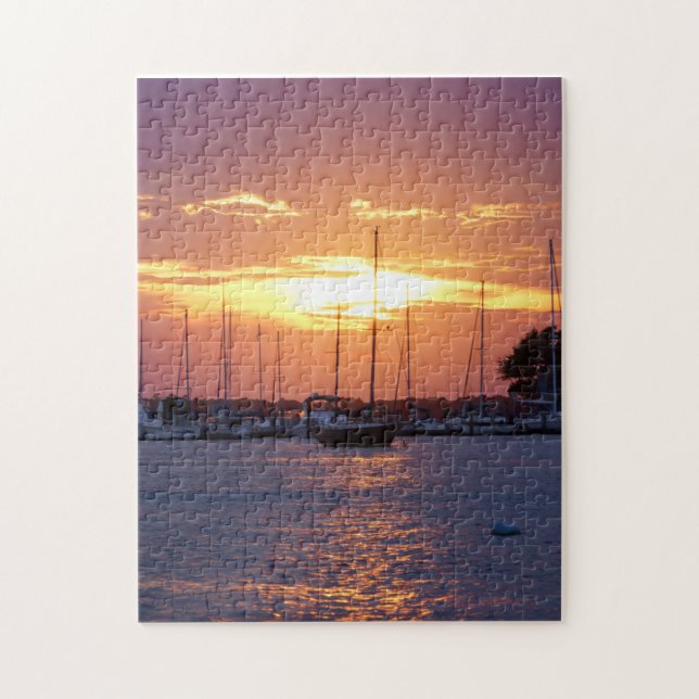 Puzzle Coucher de soleil de la passion violette (Vertical)