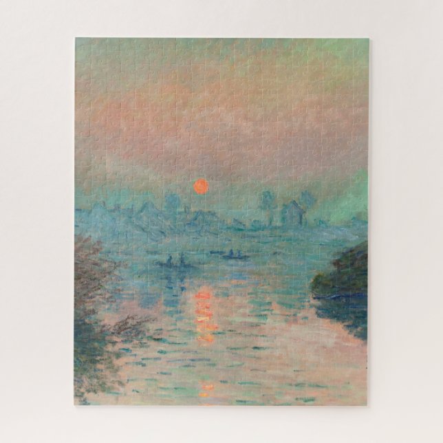 Puzzle Coucher de soleil de Monet sur la Seine Impression (Vertical)
