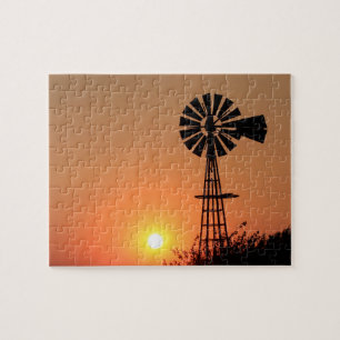 Puzzle Coucher de soleil doré du Kansas