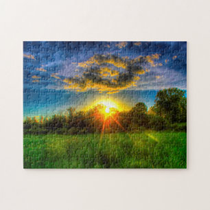 Puzzle Coucher de soleil du soir Wisconsin.