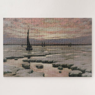 Puzzle Coucher de soleil en hiver