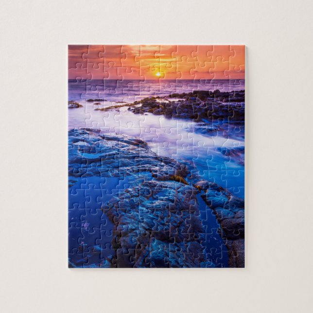 Puzzle Coucher de soleil et bassin de marée à Hawaï (Vertical)