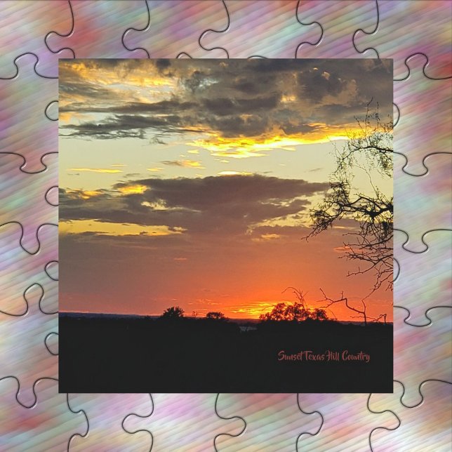 Puzzle Coucher de soleil magnifique Texas Hill Country Ga (Créateur téléchargé)