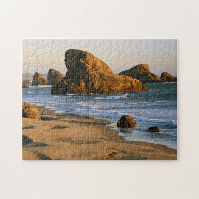 Puzzle Coucher de soleil, Meyers Beach, Oregon, États-Uni (Horizontal)