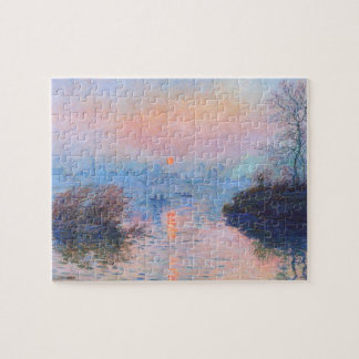 Puzzle Coucher de soleil, Seine à Lavacourt Monet Beaux-A