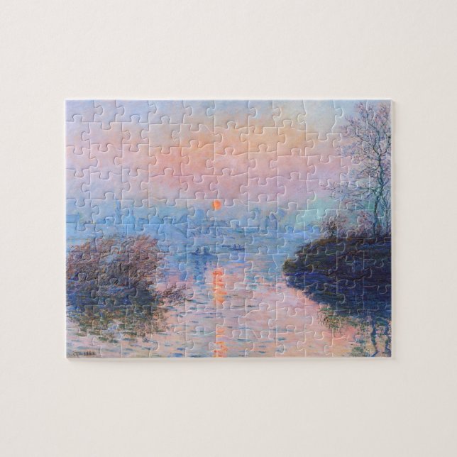 Puzzle Coucher de soleil, Seine à Lavacourt Monet Beaux-A (Horizontal)
