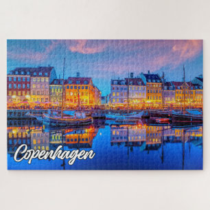 Puzzle Coucher de soleil sur Copenhague, Danemark