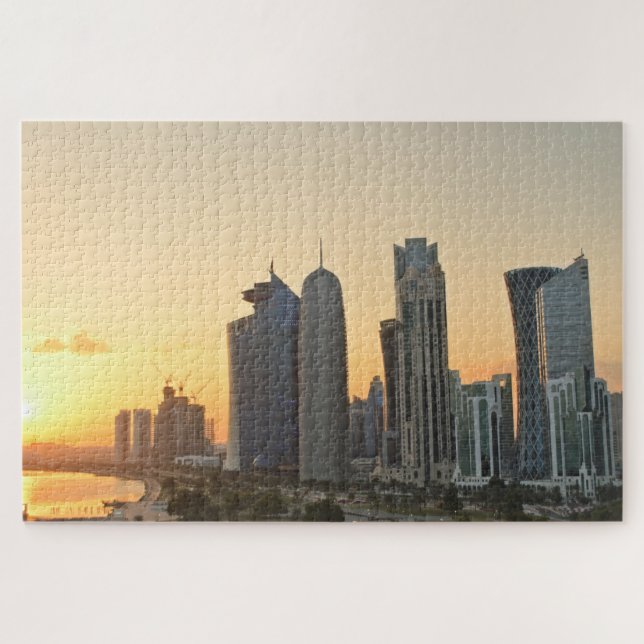Puzzle Coucher de soleil sur Doha, Qatar (Horizontal)