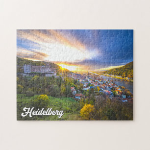 Puzzle Coucher de soleil sur Heidelberg, Allemagne