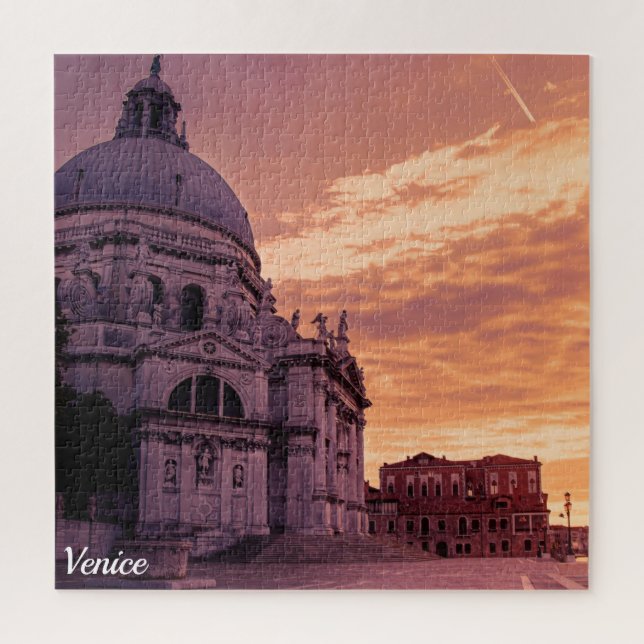 Puzzle Coucher de soleil sur la basilique de Venise (Vertical)