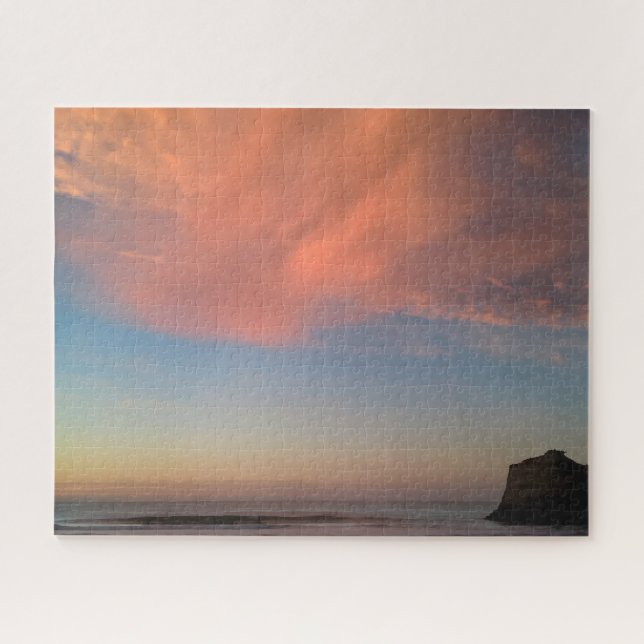 Puzzle Coucher de soleil sur la plage de Biarritz (Horizontal)