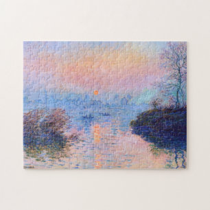 Puzzle Coucher de soleil sur la Seine à Lavacourt Monet B