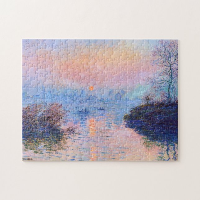 Puzzle Coucher de soleil sur la Seine à Lavacourt Monet B (Horizontal)