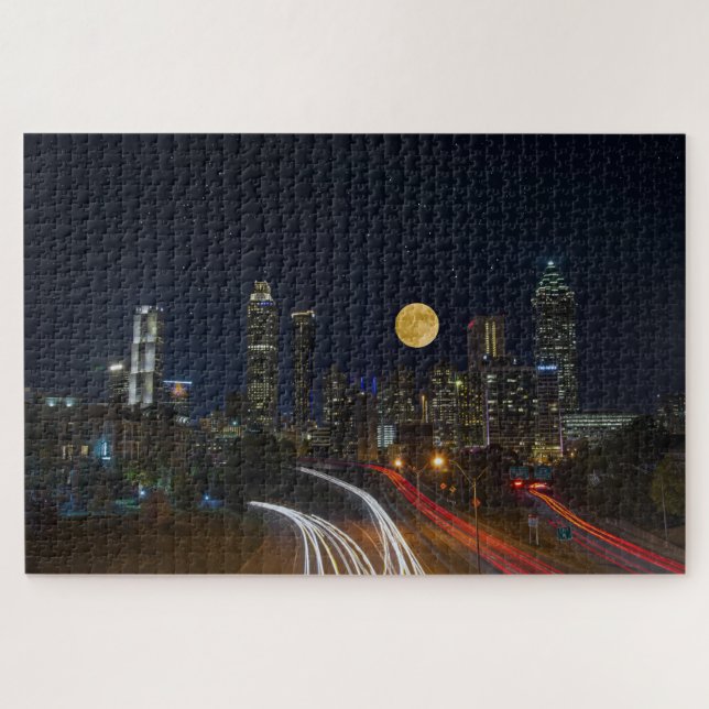 Puzzle Coucher de soleil sur la skyline d'Atlanta, Géorgi (Horizontal)