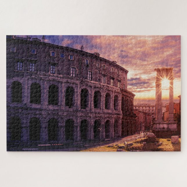 Puzzle Coucher de soleil sur le Colisée de Rome à Rome (Horizontal)