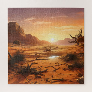 Puzzle Coucher de soleil sur le désert