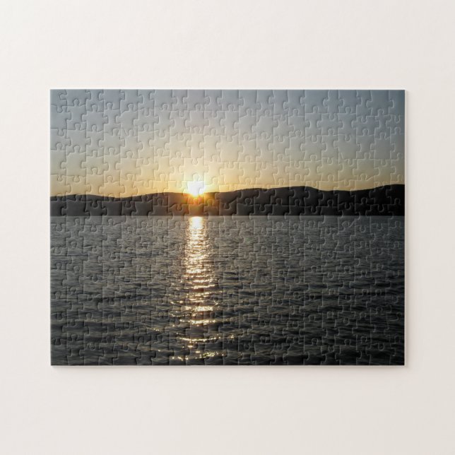 Puzzle Coucher de soleil sur le lac Onota : horizontal (Horizontal)